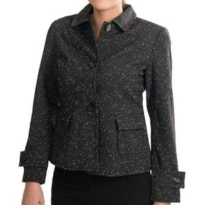 Mary McFadden Black and White Speckled Blazer